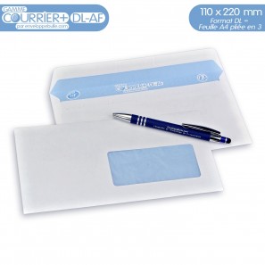 Enveloppes blanches DL avec fenêtre gamme Courrier+ DL-AF