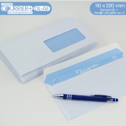 Enveloppes blanches DL avec fenêtre gamme Courrier+ DL-AF