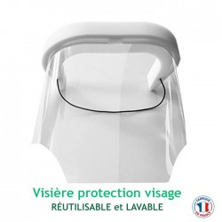 Lot de 10 Visières protection visage - réutilisables et lavables - antibuée – anti Allergique