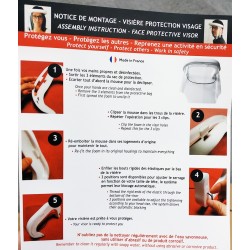 Lot de 5 Visières protection visage - réutilisables et lavables - antibuée – anti Allergique
