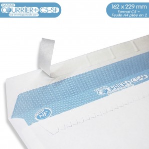 Enveloppes blanches C5 gamme Courrier+ C5-SF