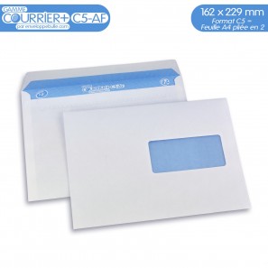 Enveloppes blanches C5 avec FENÊTRE gamme Courrier+ C5-AF