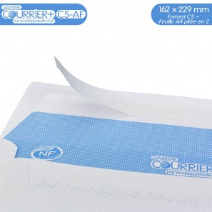 Enveloppes blanches C5 avec FENÊTRE gamme Courrier+ C5-AF