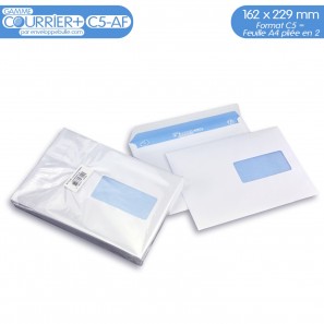 Enveloppes blanches C5 avec FENÊTRE gamme Courrier+ C5-AF