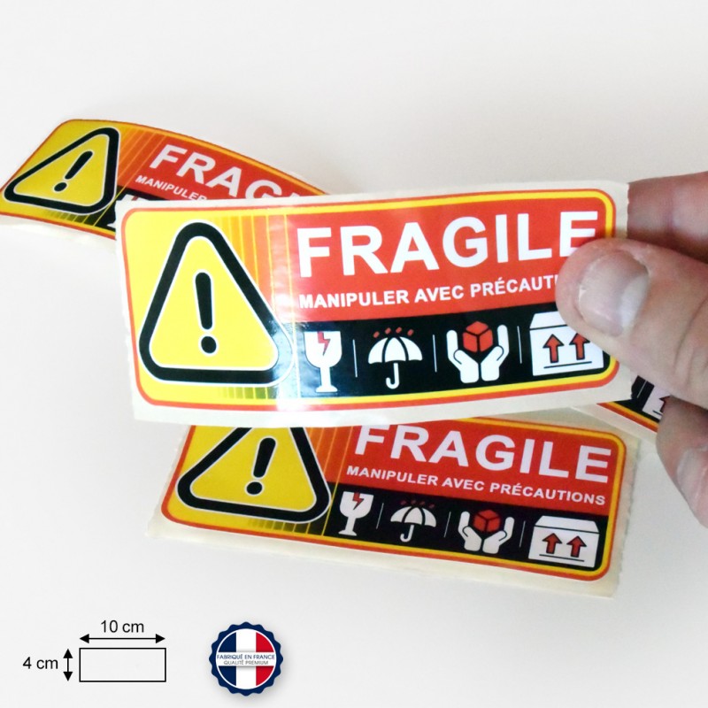 Etiquette FRAGILE 4x10 cm