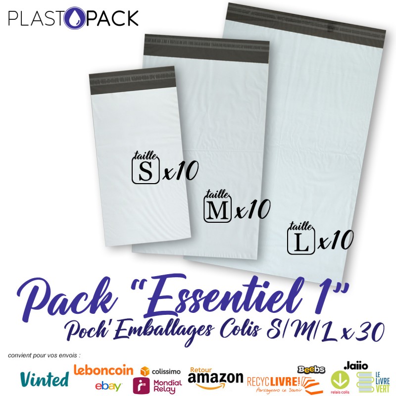 30 Emballages GRAND FORMAT pour Colis Vinted - 45x35cm - 100%  OPAQUE/ULTRA-RÉSISTANT/IMPERMÉABLE - Enveloppe d'Expédition Plastique XL -  Carton & Boite - Pochette d'Envoi Postal - Sac avec Poignée : :  Fournitures de bureau