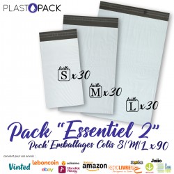 Pack Essentiel 2 Poch’Emballages Colis S/M/L x 90