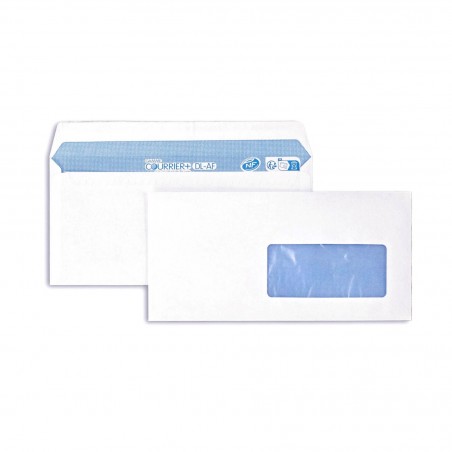 Enveloppes blanches DL avec FENÊTRE gamme Courrier+ DL-AF