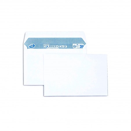 Enveloppes blanches A6 gamme Courrier+ C6-SF