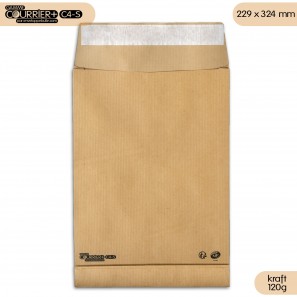 Enveloppes kraft 120g à soufflets C4 - Courrier+ C4-S
