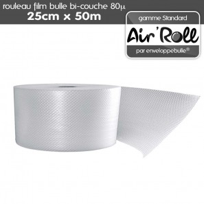 Rouleau de film bulle d'air 25cm x 50m