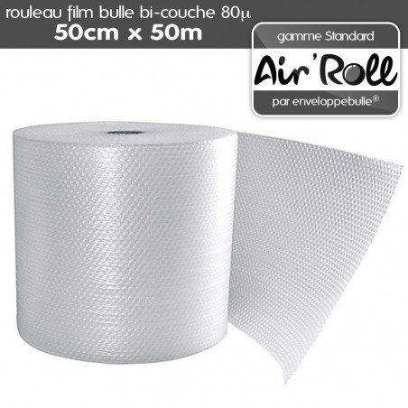 Rouleau de film bulle d'air 50cm x 50m