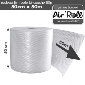 Rouleau de film bulle d'air 50cm x 50m