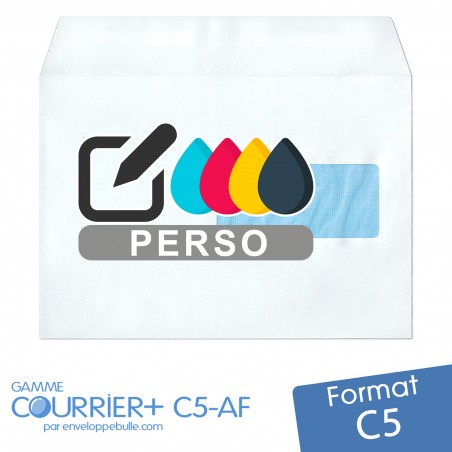 Enveloppes blanches C5 avec FENÊTRE 162x229mm