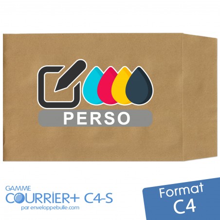 Enveloppes C4 kraft 120g avec 3 soufflets 229x324mm