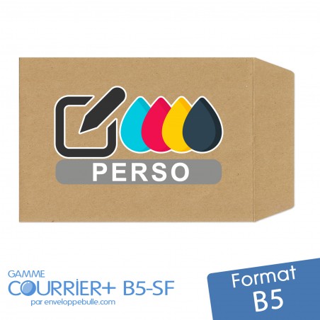 Enveloppes B5 kraft brun uni 176x250mm