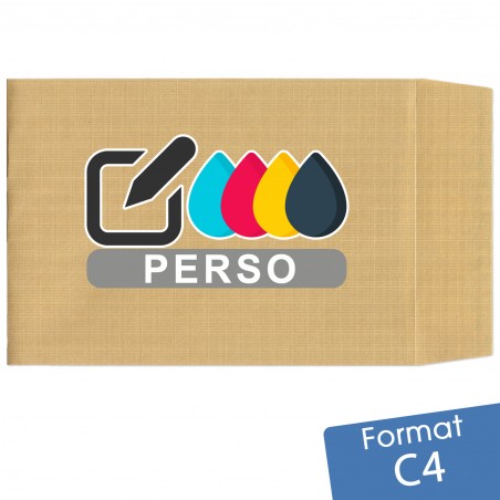 Enveloppes C4 kraft ARME 130g à soufflets 229x324mm