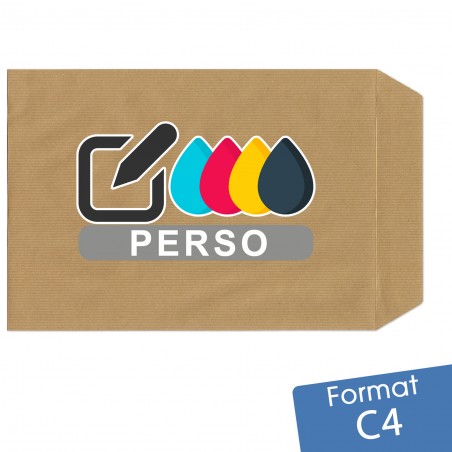 Enveloppes C4 kraft brun auto-adhésives 229x324mm