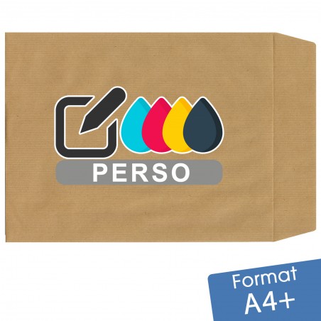 Enveloppes A4+ kraft brun auto-adhésives 260x330 mm