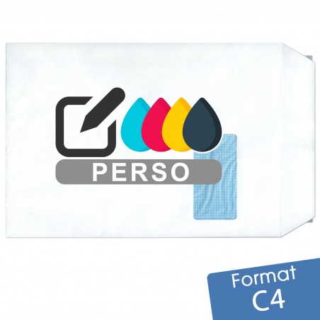 Enveloppes C4 blanches avec FENÊTRE 229x324mm