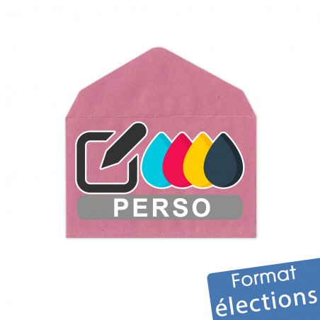 Enveloppes ELECTIONS 90x140mm - rose 80g