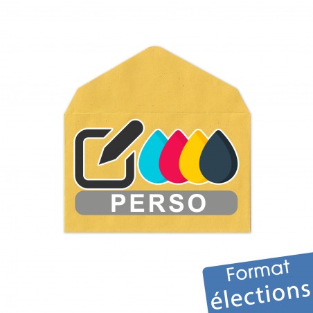 Enveloppes ELECTIONS 90x140mm - jaune 80g