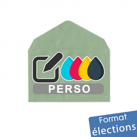 Enveloppes ELECTIONS 90x140mm - vert 80g