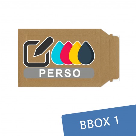 Enveloppe carton B-Box1 MARRON 176x250mm