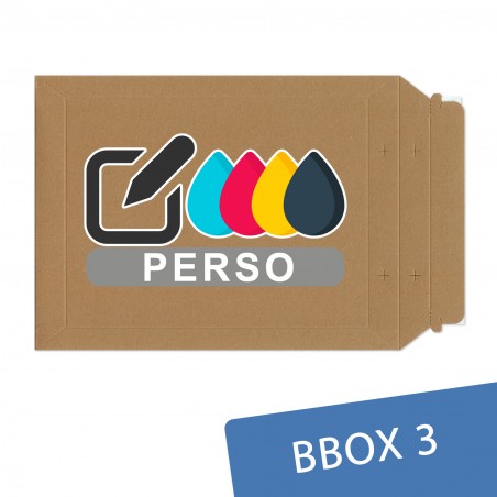 Enveloppe carton B-Box3 MARRON 238x316mm