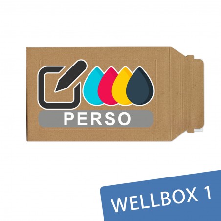 Enveloppe carton WellBox1 MARRON 176x270mm