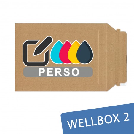Enveloppe carton WellBox2 MARRON 215x290mm