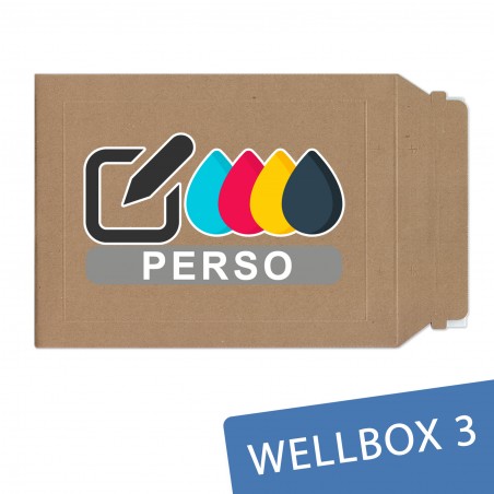Enveloppe carton WellBox3 MARRON 238x316mm