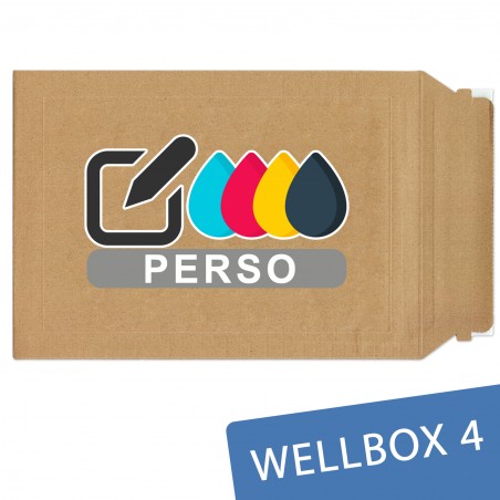 Enveloppe carton WellBox4 MARRON 250x353mm