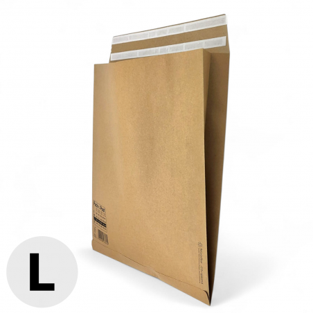 Sac kraft E-commerce taille L - 38x48cm + soufflet 8cm