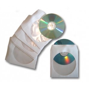 Enveloppes blanches CD/DVD à FENÊTRE