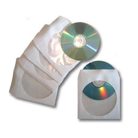Enveloppes blanches CD/DVD à FENÊTRE