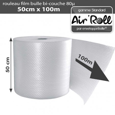 Rouleau de film bulle d'air 50cm x 100m