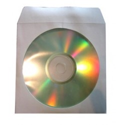 Enveloppes blanches CD/DVD à FENÊTRE