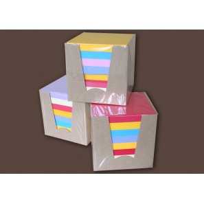 Bloc cube de 600 feuillets multicolores
