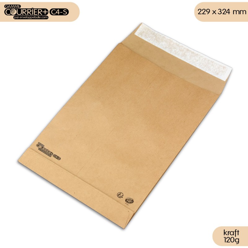Basics Lot de 125 feuilles de papier kraft marron C4 120 g/m² 