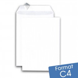 Enveloppes blanches C4 auto-adhésives