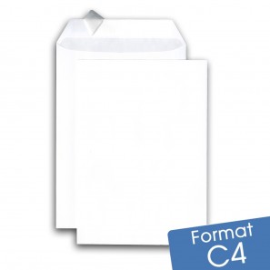 Enveloppes blanches C4 auto-adhésives Enveloppes blanches C4 auto-adhésives