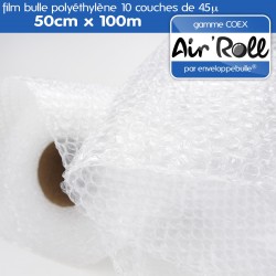 Rouleau de film bulle d'air COEX 50cm x 100m