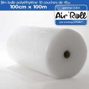 Rouleau de film bulle d'air COEX 100cm x 100m