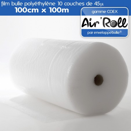 Rouleau de film bulle d'air COEX 100cm x 100m