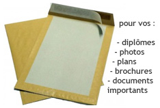 Pochette kraft- Enveloppe cartonnée A4 (210x308x48) ✦ Window2Print